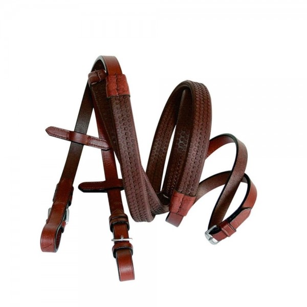 Horse Leather Reins With Rubber Reins Cover