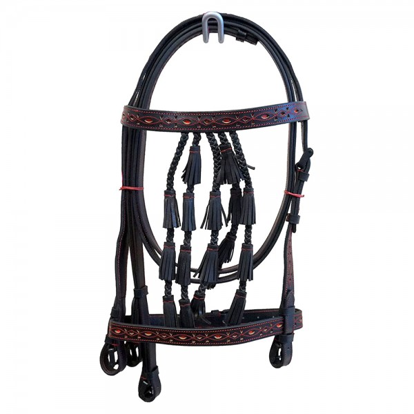 Spanish Vaqueros Black Leather Horse Bridle