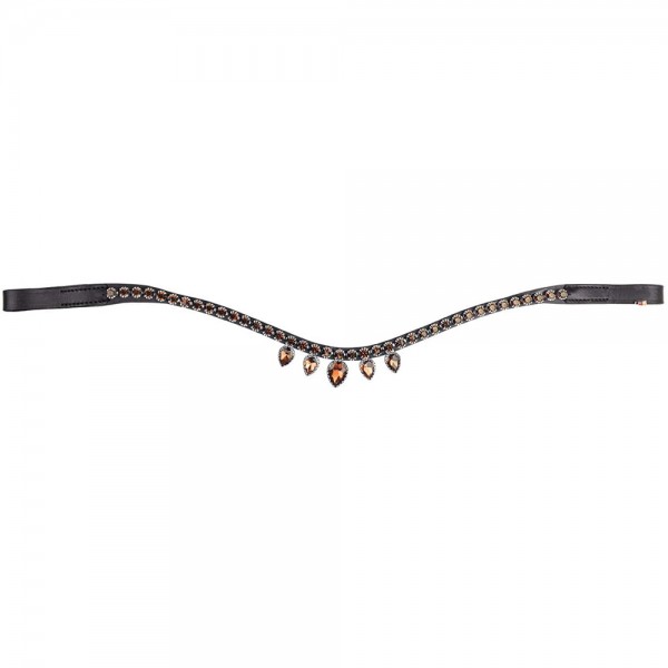 BROWBAND IN BLACK LEATHER