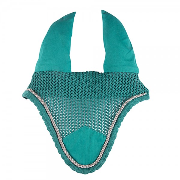 Ear Bonnet-Turquoise with Silver Trim