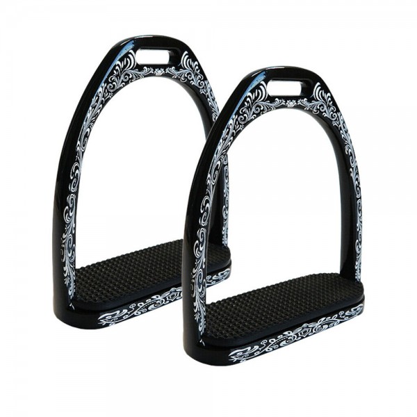 Riding Safety Stirrups English Saddle Stirrups with Rubber Tread for Racing