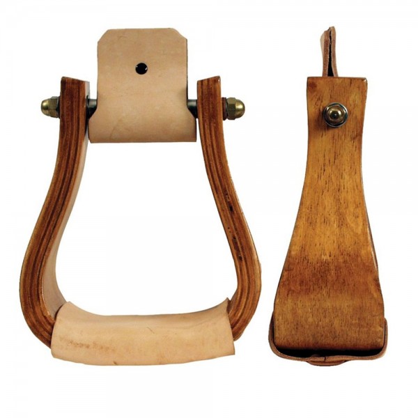 Wooden Bell Western Stirrups