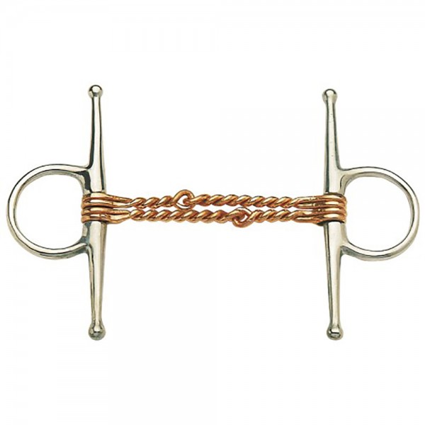 Full Cheek Snaffle w/Twisted Double Copper Wire Mouth