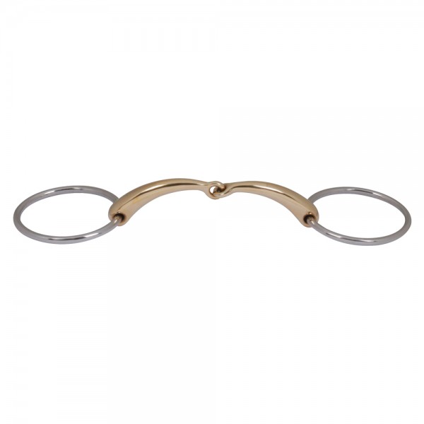 Loose Ring Snaffle Single Jointed Curved Mouth Cuprium Bit