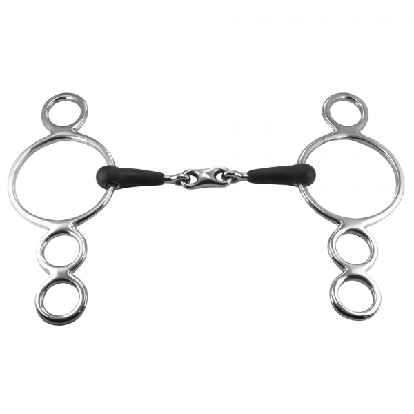 Show Jumping Snaffle Horse Bit Rubber Mouth